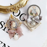Camellia Crystal Tassel Brooches Pins for Women