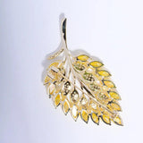 Zirconium Leaves Brooch Suit Pin Creative Accessories