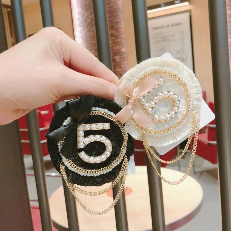 Geometric Cloth Pearl Brooch For Woman