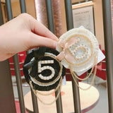 Geometric Cloth Pearl Brooch For Woman