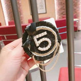 Geometric Cloth Pearl Brooch For Woman