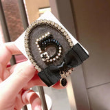 Geometric Cloth Pearl Brooch For Woman