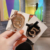 Geometric Cloth Pearl Brooch For Woman