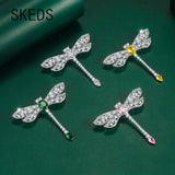 Dragonfly Crystal Brooch Vintage Rhinestone Jewelry