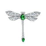 Dragonfly Crystal Brooch Vintage Rhinestone Jewelry