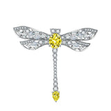 Dragonfly Crystal Brooch Vintage Rhinestone Jewelry