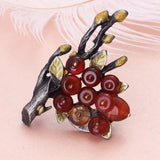 FARLENA Vintage Natural Stone Bouquet Brooch Pins for Women Accessories