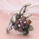 FARLENA Vintage Natural Stone Bouquet Brooch Pins for Women Accessories