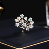 Multi-color Zircon Collar Pins for Woman Coat Suit Accessory