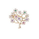 Multi-color Zircon Collar Pins for Woman Coat Suit Accessory
