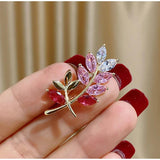 Korea Personality Leaf Wheat Brooch for Women Suit Coat