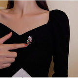 Korea Personality Leaf Wheat Brooch for Women Suit Coat