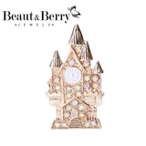 Rhinestone Castle Brooch For Women Party Pin