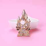 Rhinestone Castle Brooch For Women Party Pin