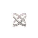 Rhinestone Scarf Buckle Cross Brooch Clip for Women