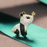 Zircon Drop Oil Panda Brooch Gold-plated Cat Bee Enamel Pin