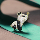 Zircon Drop Oil Panda Brooch Gold-plated Cat Bee Enamel Pin
