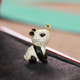Zircon Drop Oil Panda Brooch Gold-plated Cat Bee Enamel Pin