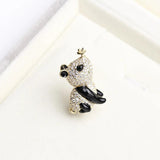 Zircon Drop Oil Panda Brooch Gold-plated Cat Bee Enamel Pin