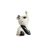 Zircon Drop Oil Panda Brooch Gold-plated Cat Bee Enamel Pin