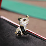 Zircon Drop Oil Panda Brooch Gold-plated Cat Bee Enamel Pin