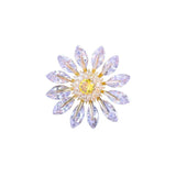 European Beauty Copper Zircon Daisy Brooch