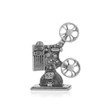 Classic Movie Player Shape Brooches Silver Banquet Clothes Accessories Hijab Pin