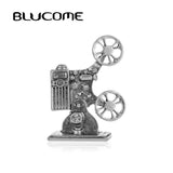 Classic Movie Player Shape Brooches Silver Banquet Clothes Accessories Hijab Pin