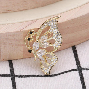 Butterfly Shape Crystal Brooches Jewelry Pins Women Men Children Accessories