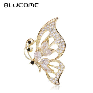 Butterfly Shape Crystal Brooches Jewelry Pins Women Men Children Accessories