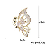 Butterfly Shape Crystal Brooches Jewelry Pins Women Men Children Accessories
