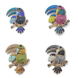 Retro Parrot Brooch Exaggerated Animal Corsage Jewelry