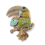 Retro Parrot Brooch Exaggerated Animal Corsage Jewelry