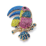 Retro Parrot Brooch Exaggerated Animal Corsage Jewelry