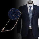HUISHI Two Fabric Flower Brooches Lapel Pin Men Women Brooch Suits