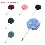 HUISHI Two Fabric Flower Brooches Lapel Pin Men Women Brooch Suits