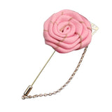 HUISHI Two Fabric Flower Brooches Lapel Pin Men Women Brooch Suits
