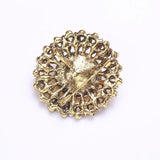 Crystal Flower Shape Brooches for Women Mother Corsages Dress Suit Brooch Pin
