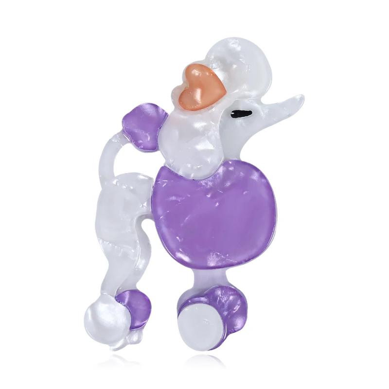 Acrylic Cocker Spaniel Glasses Brooch Pin Lapel Badge Jewelry