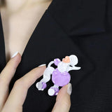 Acrylic Cocker Spaniel Glasses Brooch Pin Lapel Badge Jewelry