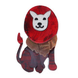 Acrylic Lion Brooch For Women Kids Resin Animal Pin
