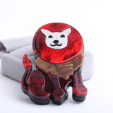 Acrylic Lion Brooch For Women Kids Resin Animal Pin