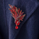 Vintage Crystal Phoenix Wings Brooches for Women