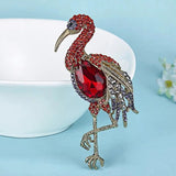 Red Rhinestone Birds Brooches Vintage Animal Pin Brooch