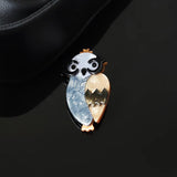 Colorful Resin Owl Brooch Lovely Bird Hijab Pin