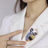 Colorful Resin Owl Brooch Lovely Bird Hijab Pin
