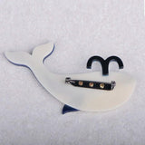 Dolphin Shape Acrylic Brooches for Girls