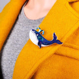 Dolphin Shape Acrylic Brooches for Girls