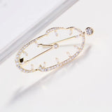 Japan & South Korea Clock Brooch Zircon Clothing Pin Men's B
