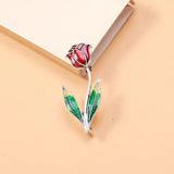 Beaut&Berry Drop Oil Rose Flower Brooch Office Party Ladies Brooch